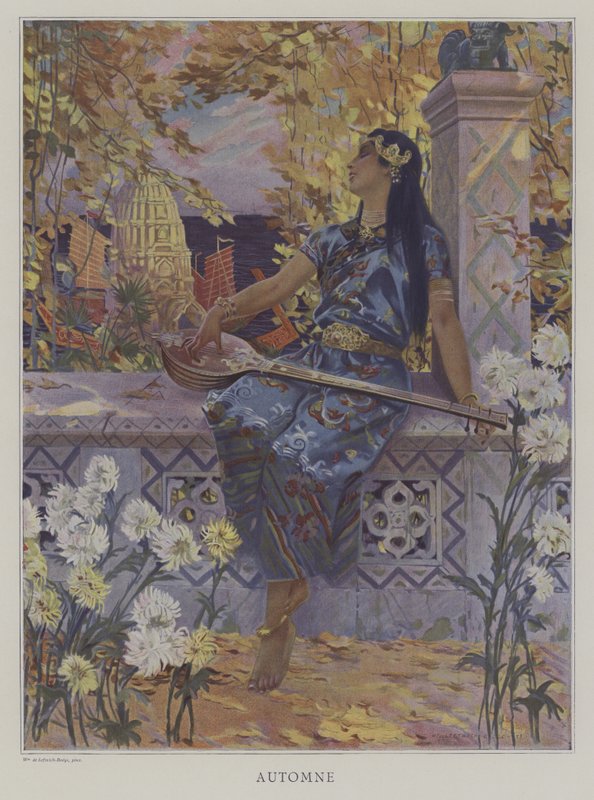 Automne (syksy) (väri litho) tekijältä William de Leftwich (after) Dodge