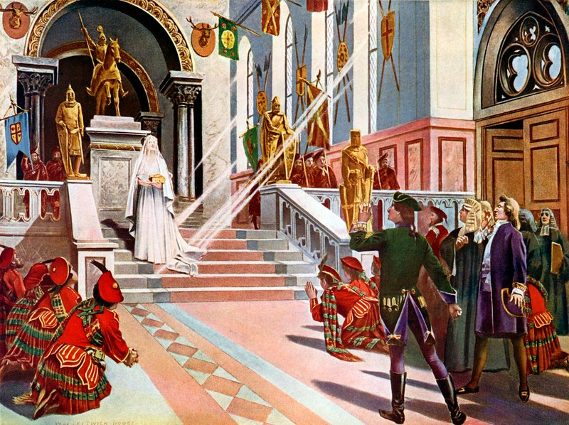 La Dame Blanche The White Lady, Last Act and scenefinn tekijältä William de Leftwich Dodge