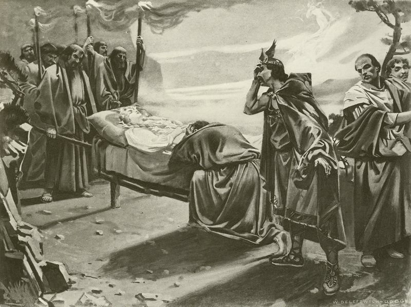 Tannhauser, III näytöksen viimeinen kohtaus (kaiverrus) tekijältä William de Leftwich Dodge