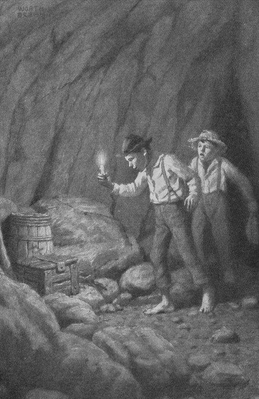 "Luoja, Huck, katso tänne!" huudahti Tom (litho) tekijältä Worth Brehm