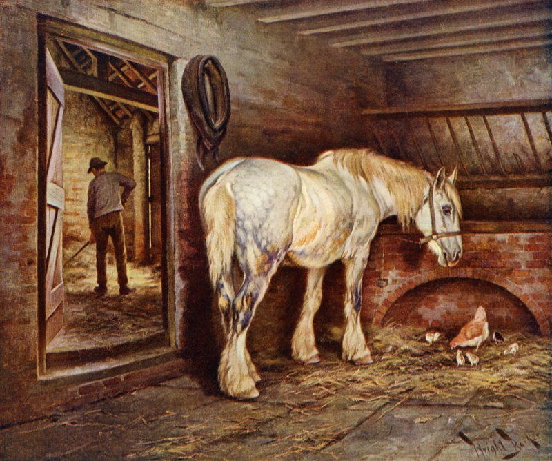Päivän päätös - maatilan hevonen palaa kotiin (väri litho) tekijältä Wright Barker