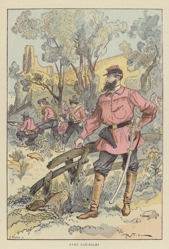Garibaldin kanssa tekijältä after Albert Robida