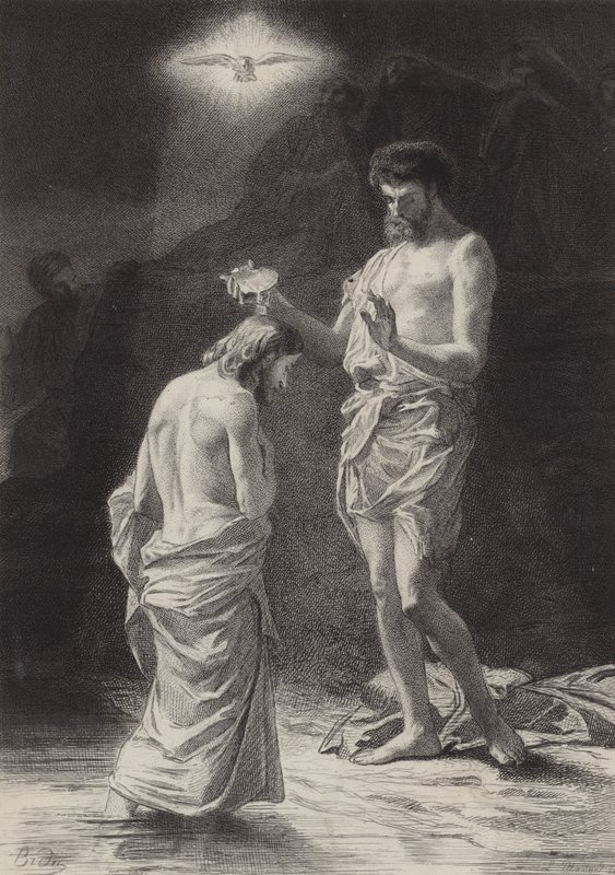 Kristuksen kaste tekijältä after Albert Robida