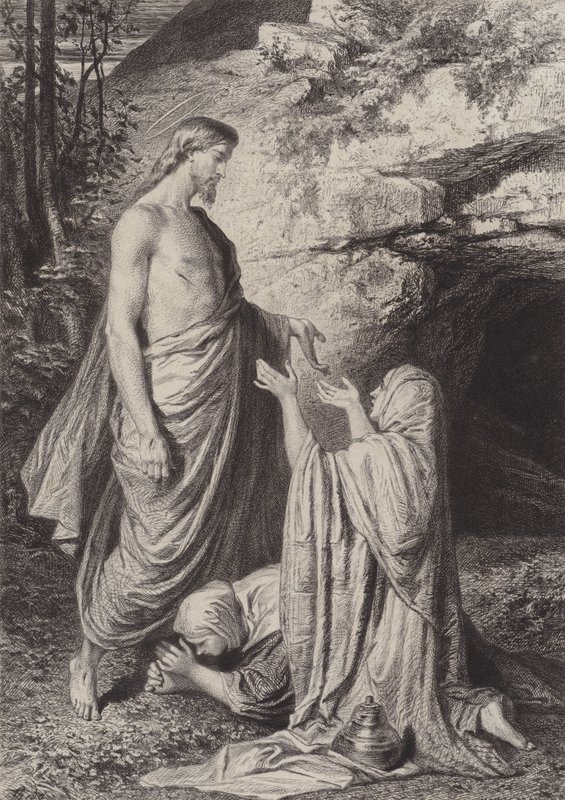 Jeesus ilmestyy naisille tekijältä after Albert Robida