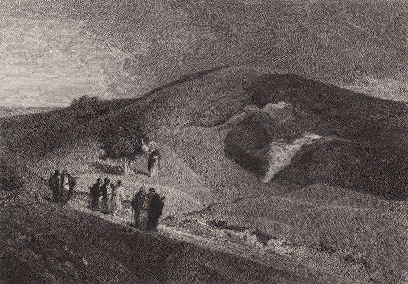 Jeesus kirosi viikunapuun tekijältä after Albert Robida