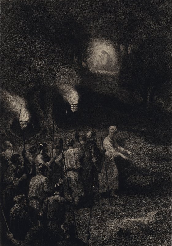 Juudas kavaltaa Jeesuksen tekijältä after Albert Robida