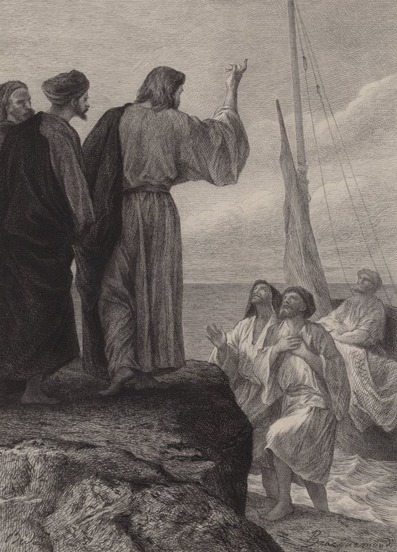 Jaakobin ja Johanneksen kutsumus tekijältä after Albert Robida