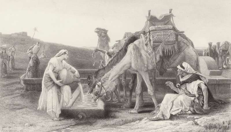 Rebekka ja Eliezer tekijältä after Alexandre Cabanel