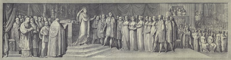 Napoleonin kruunaus Italian kuninkaaksi Milanon katedraalissa 23. toukokuuta 1805 tekijältä after Andrea Appiani the Elder