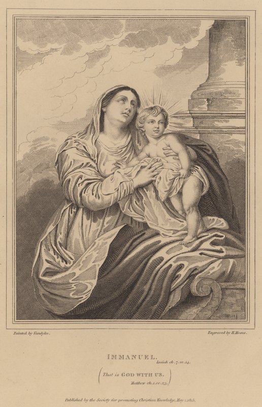 Immanuel, Jesaja, se on Jumala kanssamme, Matteus tekijältä after Anthony van Dyck