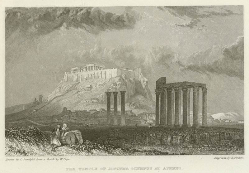 Jupiter Olympuksen temppeli Ateenassa tekijältä after C. Stanfield