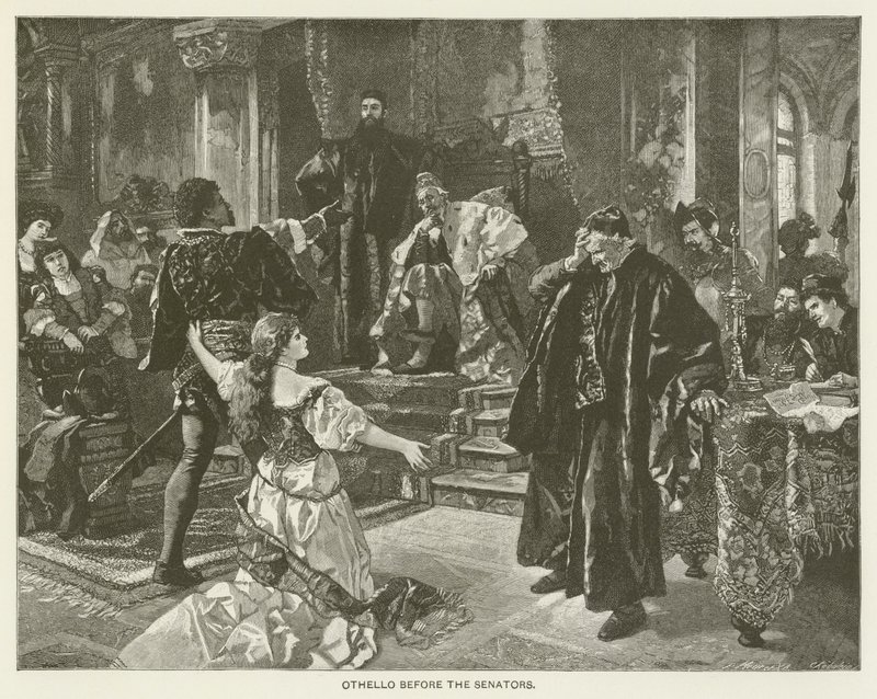 Othello senaattoreiden edessä tekijältä after Carl Ludwig Friedrich Becker