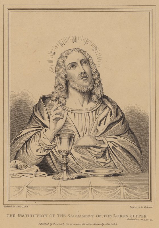 Herran ehtoollisen sakramentin laitos, korinttilaisille tekijältä after Carlo Dolci