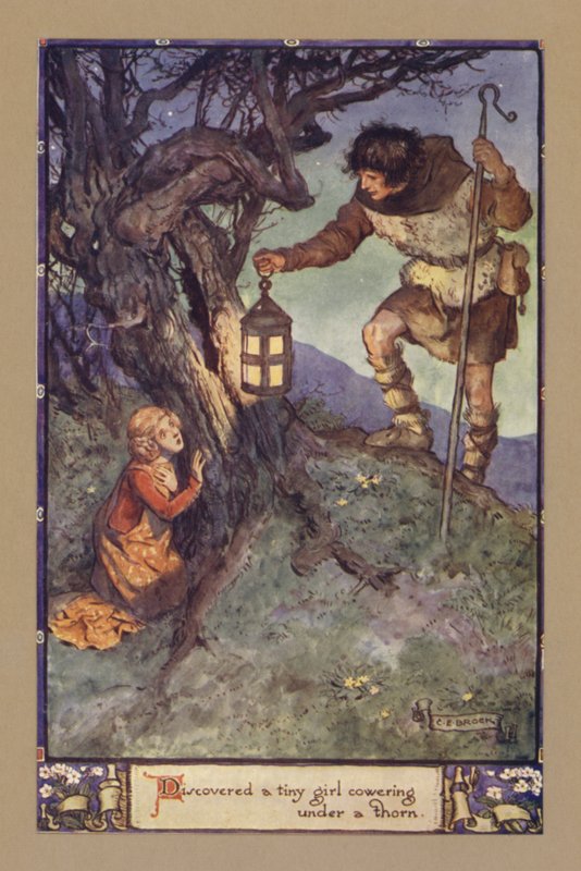 Löysi pienen tytön, joka kumarsi piikin alla tekijältä after Charles Edmund Brock