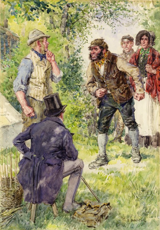 Kuvitus Jeffery Farnolin teokseen The Way Beyond tekijältä after Charles Edmund Brock