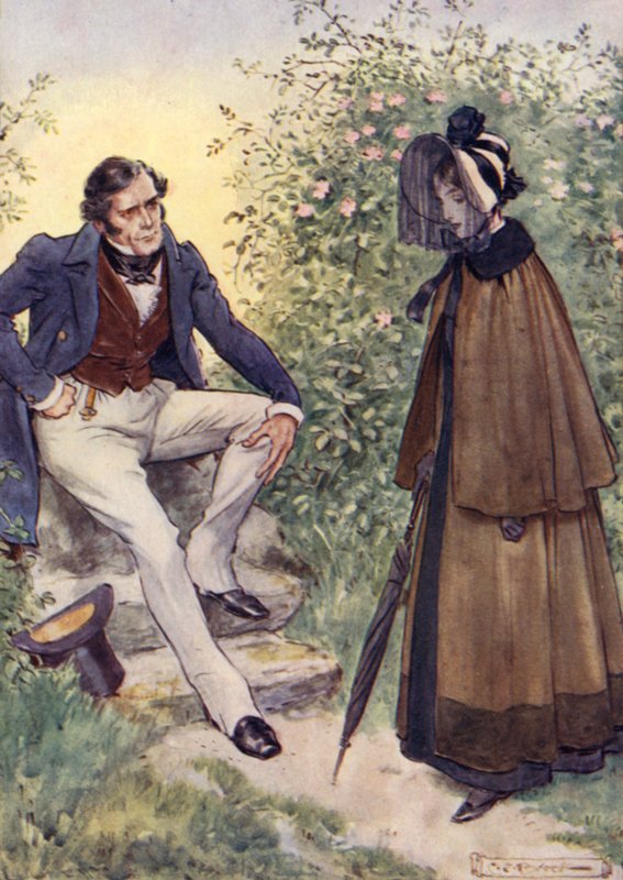 Jane Eyre tapaa herra Rochesterin paalussa tekijältä after Charles Edmund Brock