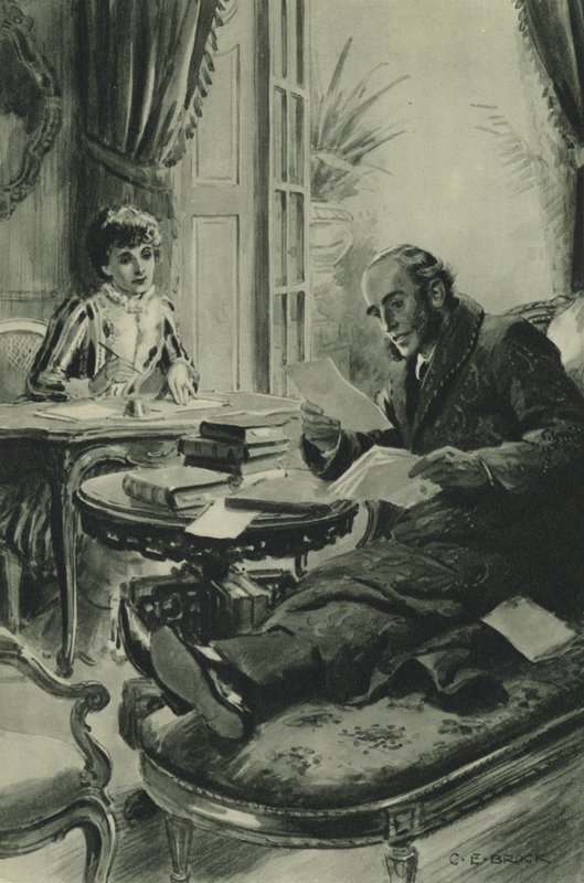 John Richard Green sanelee lyhyen Englannin historiansa, kun hänen elämänsä on vajoamassa loppuaan tekijältä after Charles Edmund Brock