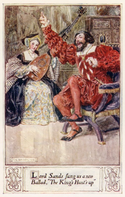 Lord Sands lauloi meille uuden balladin, The Kings Hunts up tekijältä after Charles Edmund Brock