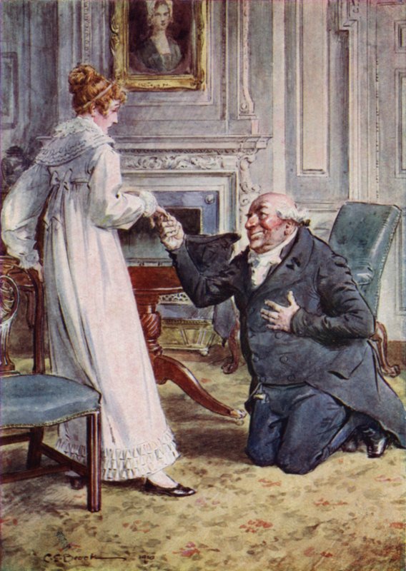 Sano kyllä, Becky, Sir Pitt jatkoi? tekijältä after Charles Edmund Brock