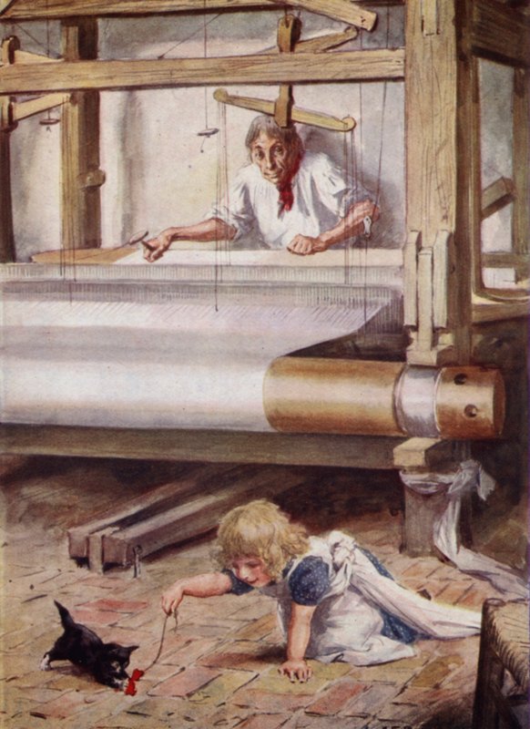 Silas Marner kangaspuussaan tekijältä after Charles Edmund Brock