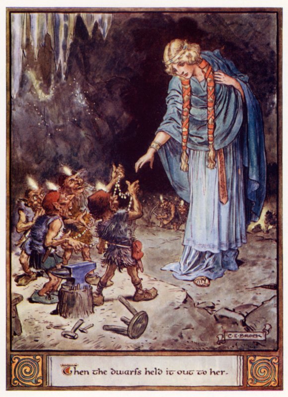 Sitten kääpiöt ojensivat sen hänelle tekijältä after Charles Edmund Brock