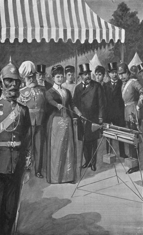 Walesin prinsessa ampui ensimmäisen laukauksen Bisleyssä, 12. heinäkuuta 1890 tekijältä after Charles Mills Sheldon