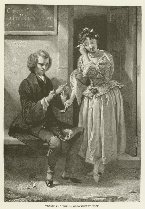Yorick ja Chaise-Vampersin vaimo tekijältä after Charles Robert Leslie