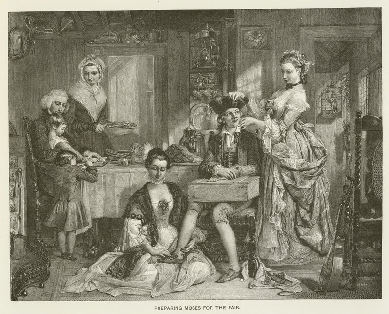 Mooseksen valmistaminen messuille tekijältä after Daniel Maclise