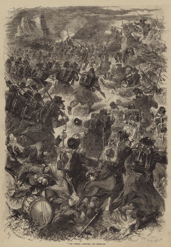 Ranskalaiset kantavat Mamelonia tekijältä after Edmond Morin