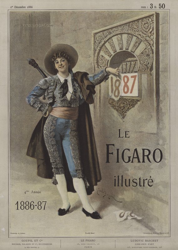 Le Figaro Illustre -lehden kansi, 1. joulukuuta 1886. tekijältä after Emile Antoine Bayard