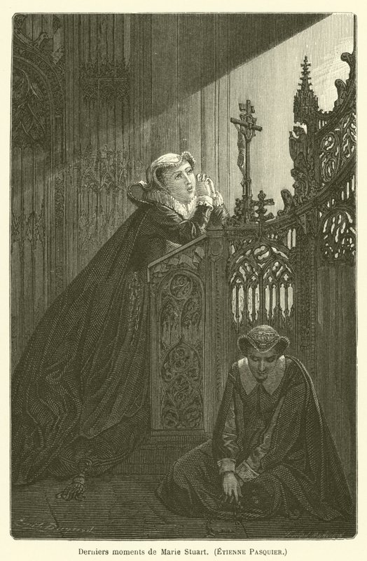 Marie Stuartin viimeiset hetket, Etienne Pasquier tekijältä after Emile Antoine Bayard