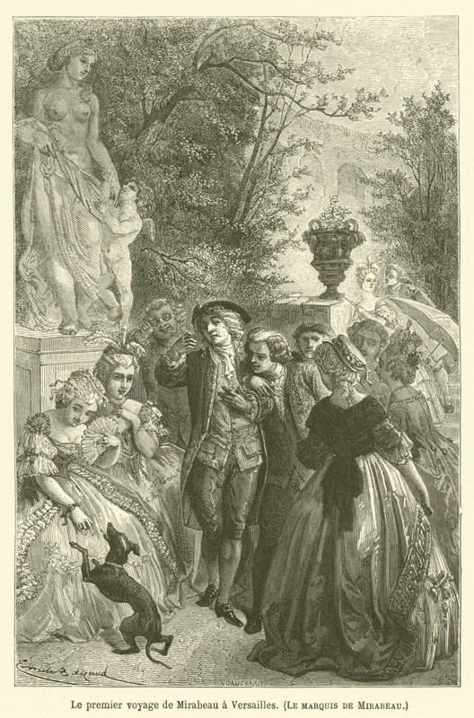 Mirabeaun ensimmäinen matka Versaillesiin, Le marquis de Mirabeau tekijältä after Emile Antoine Bayard