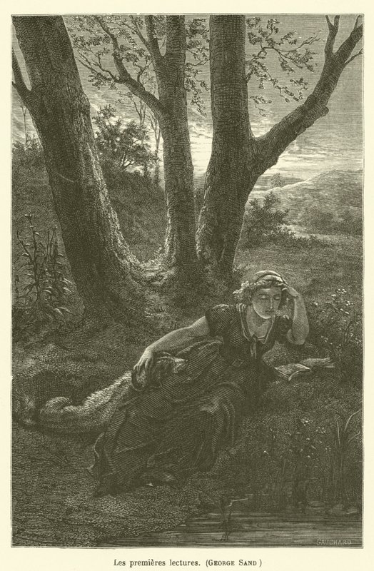 Ensimmäiset lukemat, George Sand tekijältä after Emile Antoine Bayard