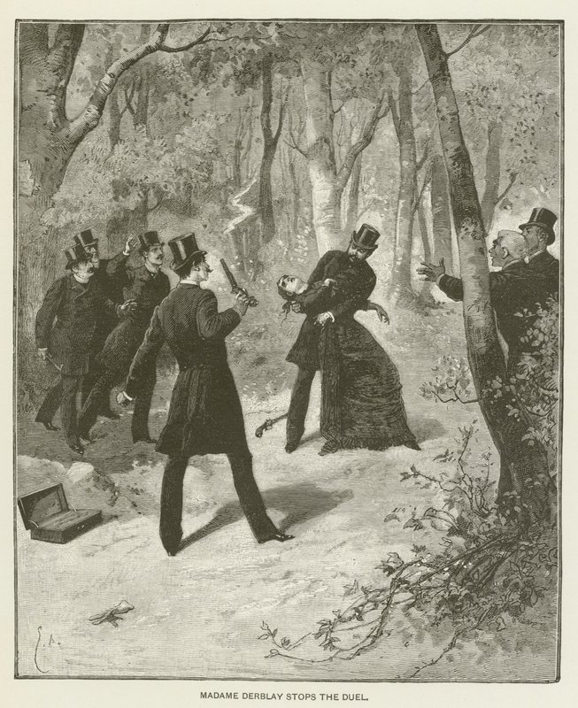 Madame Derblay lopettaa kaksintaistelun tekijältä after Emile Antoine Bayard
