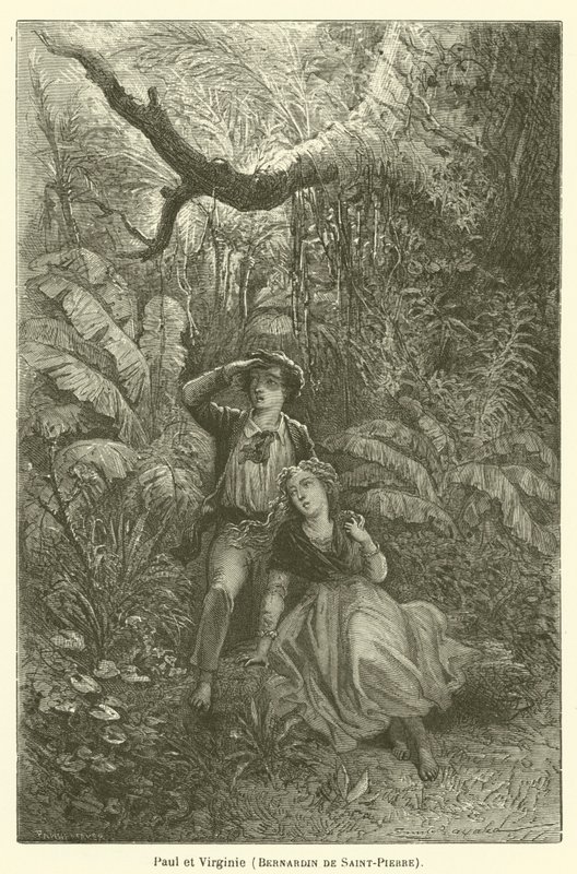 Paul ja Virginie, Bernardin de Saint-Pierre tekijältä after Emile Antoine Bayard