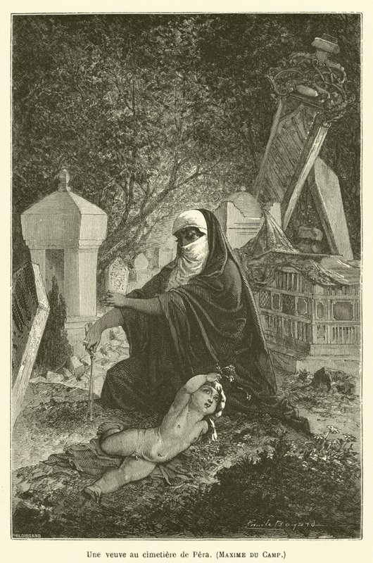 Leski Peran hautausmaalla, Maxime du Camp tekijältä after Emile Antoine Bayard