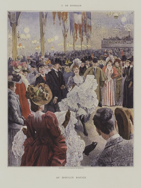 Moulin Rouge -teatterissa tekijältä after Felicien baron de Myrbach Rheinfeld