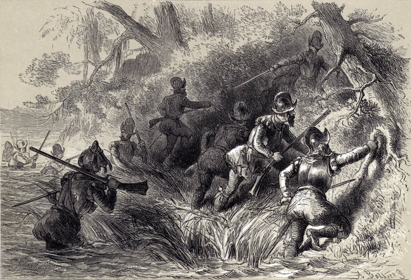 Ranskalaiset hyökkäävät espanjalaiseen linnoitukseen St Johnsilla tekijältä after Felix Octavius Carr Darley