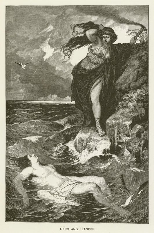 Sankari ja Leander tekijältä after Ferdinand Keller