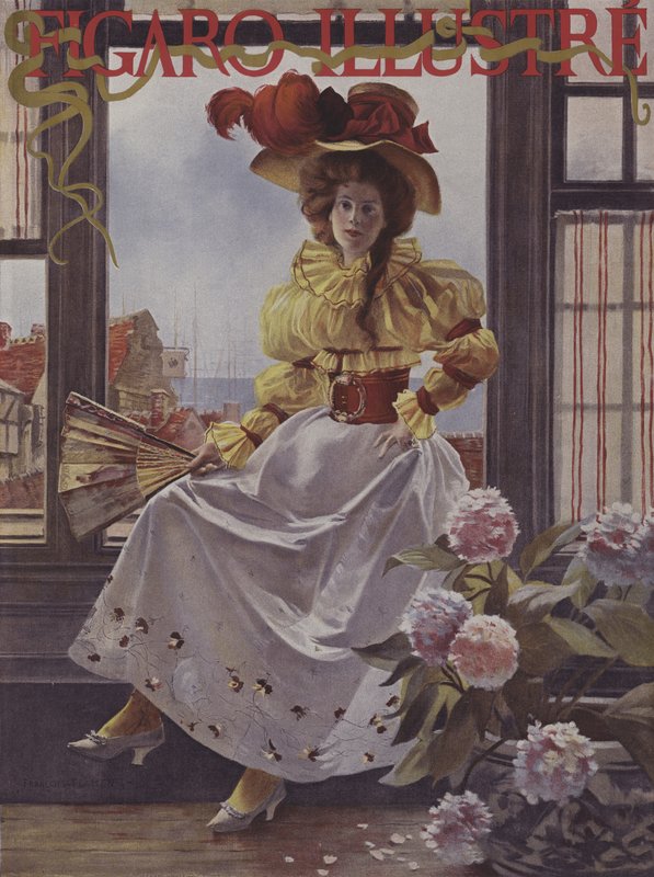 Attente (odotus). Le Figaro Illustre -lehden kansi, joulukuu 1893. tekijältä after Francois Flameng