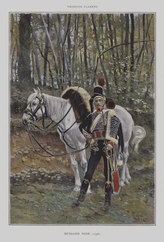 Musta husaari (1796) tekijältä after Francois Flameng