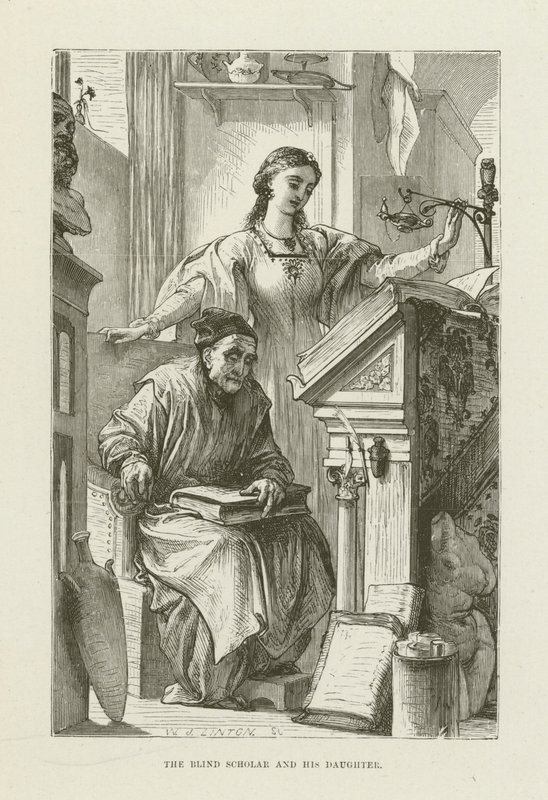 George Eliotin kuvitus Romolalle tekijältä after Frederic Leighton