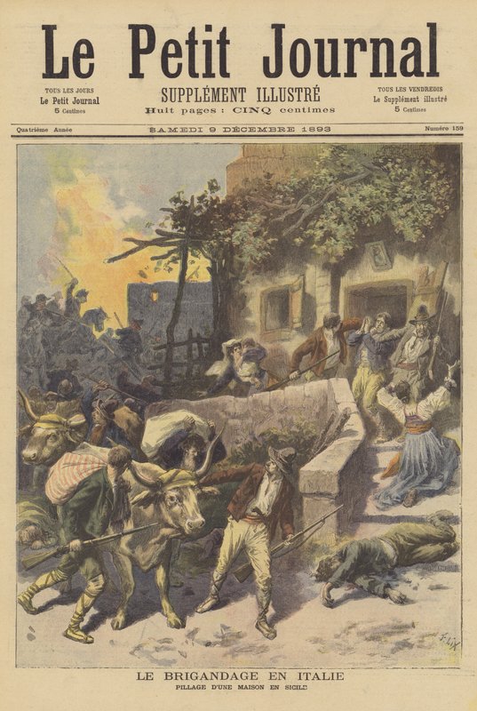 Rosvoaminen Italiassa tekijältä after Frederic Theodore Lix