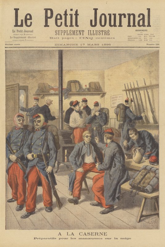Ranskalaiset sotilaat kasarmeissaan tekijältä after Frederic Theodore Lix