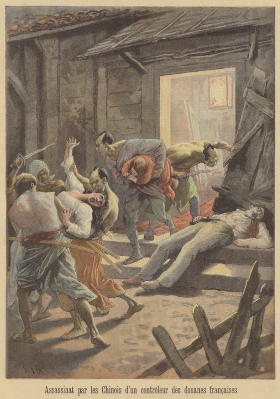 Kiinalaiset murhasivat ranskalaisen tulliviranomaisen tekijältä after Frederic Theodore Lix