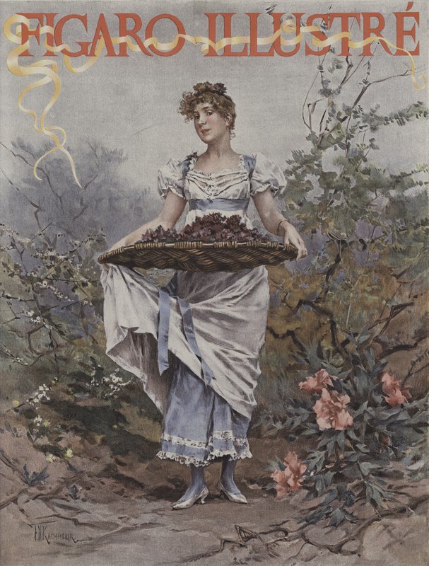 Le Figaro Illustre -lehden kansi, huhtikuu 1891 tekijältä after Frederik Hendrik Kaemmerer