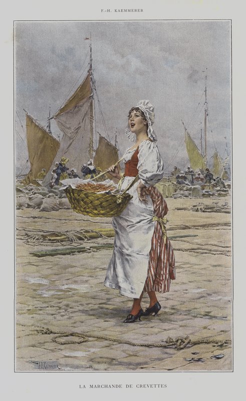 Katkarapukauppias tekijältä after Frederik Hendrik Kaemmerer