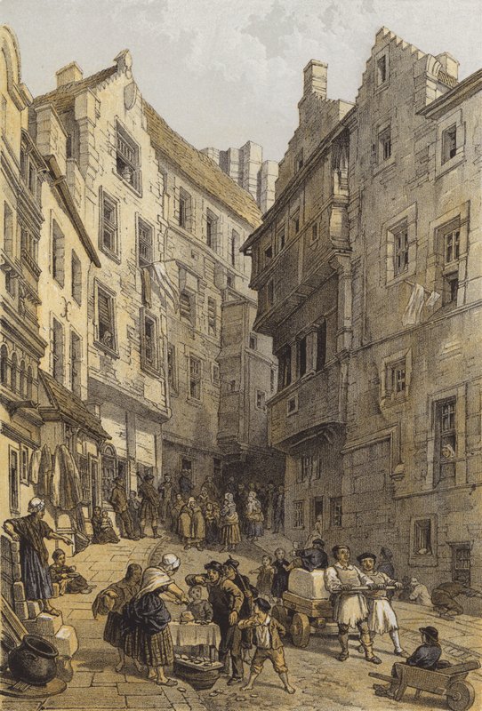 Länsijoen jalka (chromolitho) tekijältä after George Cattermole
