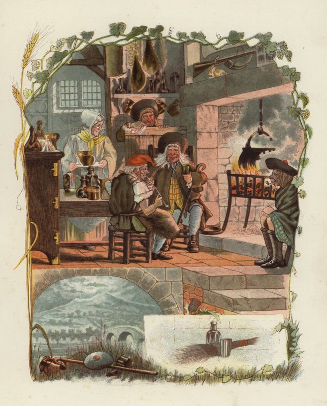 Robert Burnsin kuvitus Tam OShanterille tekijältä after George Cruikshank