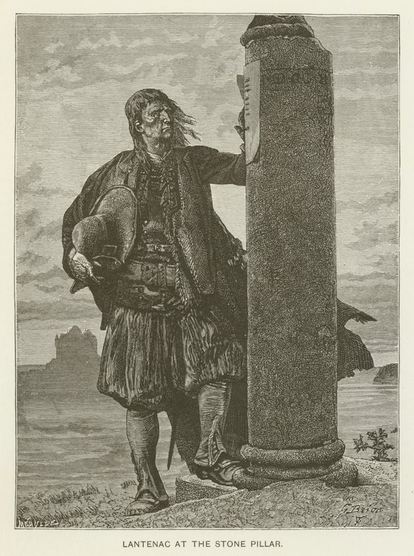 Lantenac kivipilarissa tekijältä after Gustave Brion